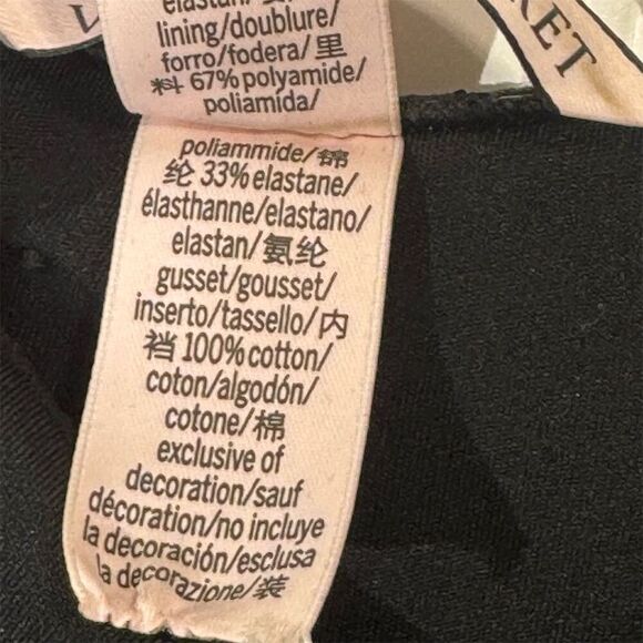 Victoria’s Secret Black Bodysuit Romper M Double Strap Y2K Minimalist Lingerie - Picture 4 of 5